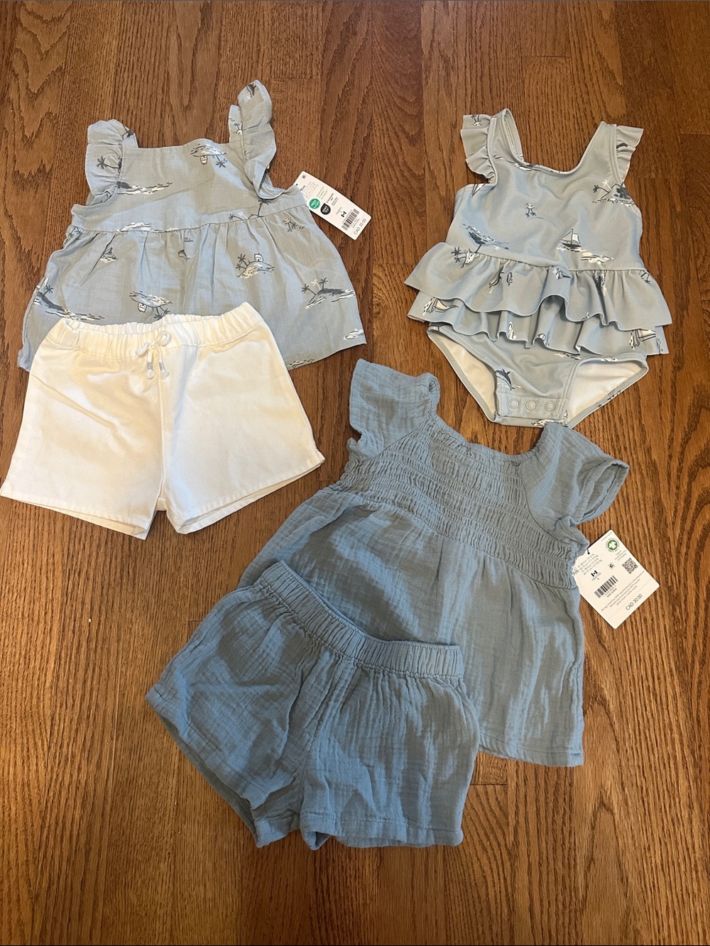 Carter’s BABY GIRL 3-Piece Swim/Cover Up Set and Shorts/Tank Set *NWT* (9Months)